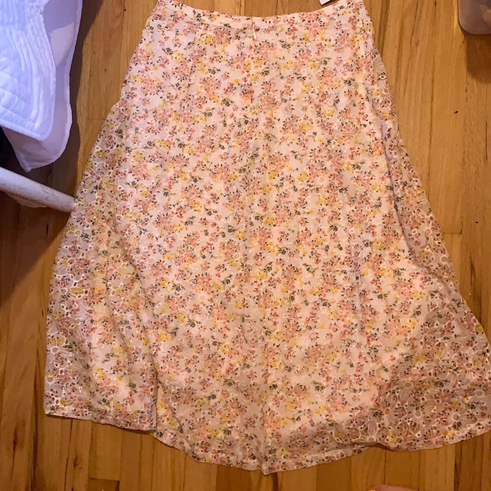 NWT floral eyelet skirt